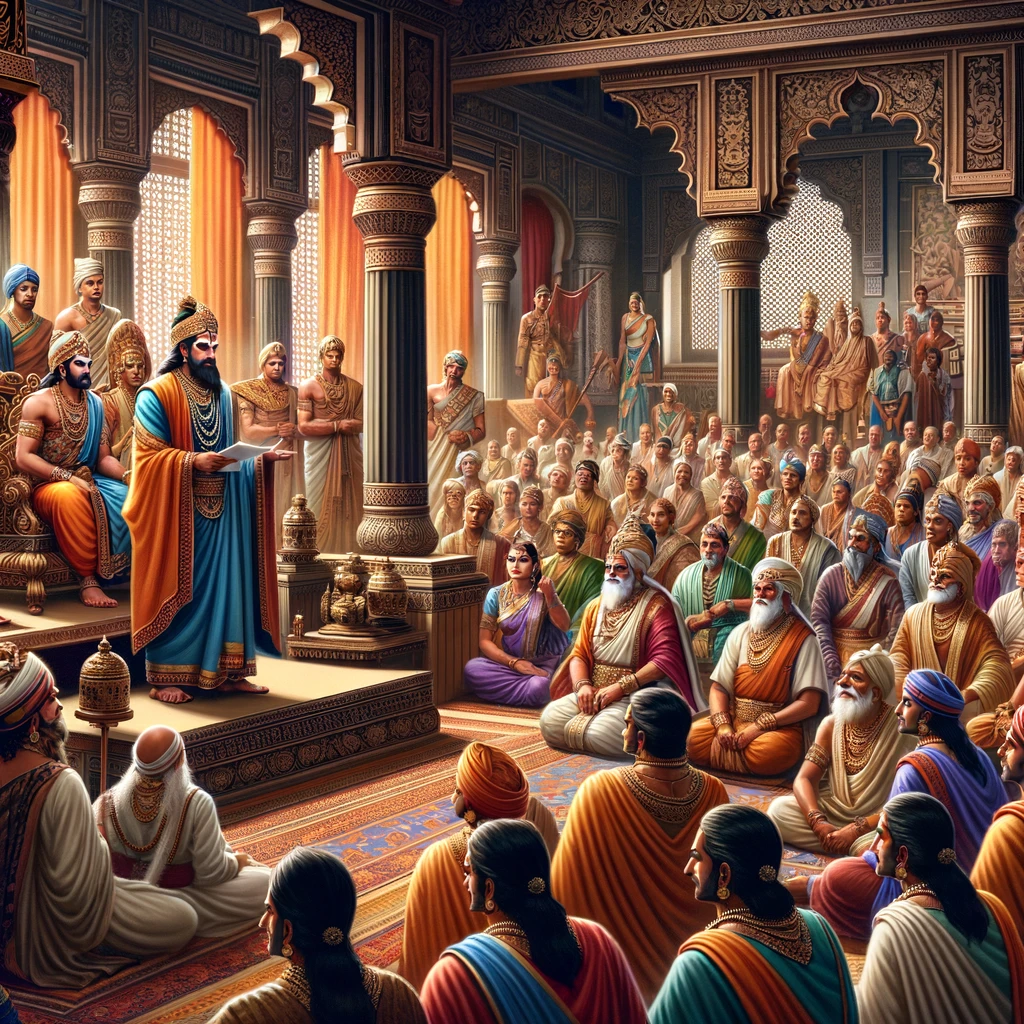 King Dasharatha Informs the Assembly of His Desire